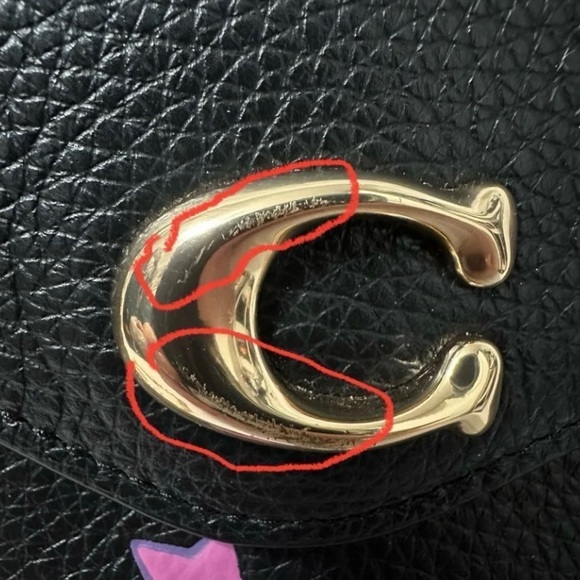 Coach Leather Crossbody Bag With Shooting Star Print, Black/Pink - Picture 6 of 6